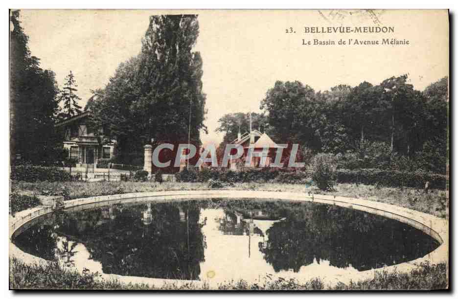 CPA Bellevue Meudon Le Bassin de L'Avenue Melanie