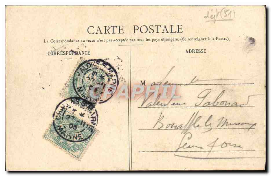 Châlons-sur-Marne — Le Jardin du Jard - Les Cygnes — L. Coëx, éditeur — Verso