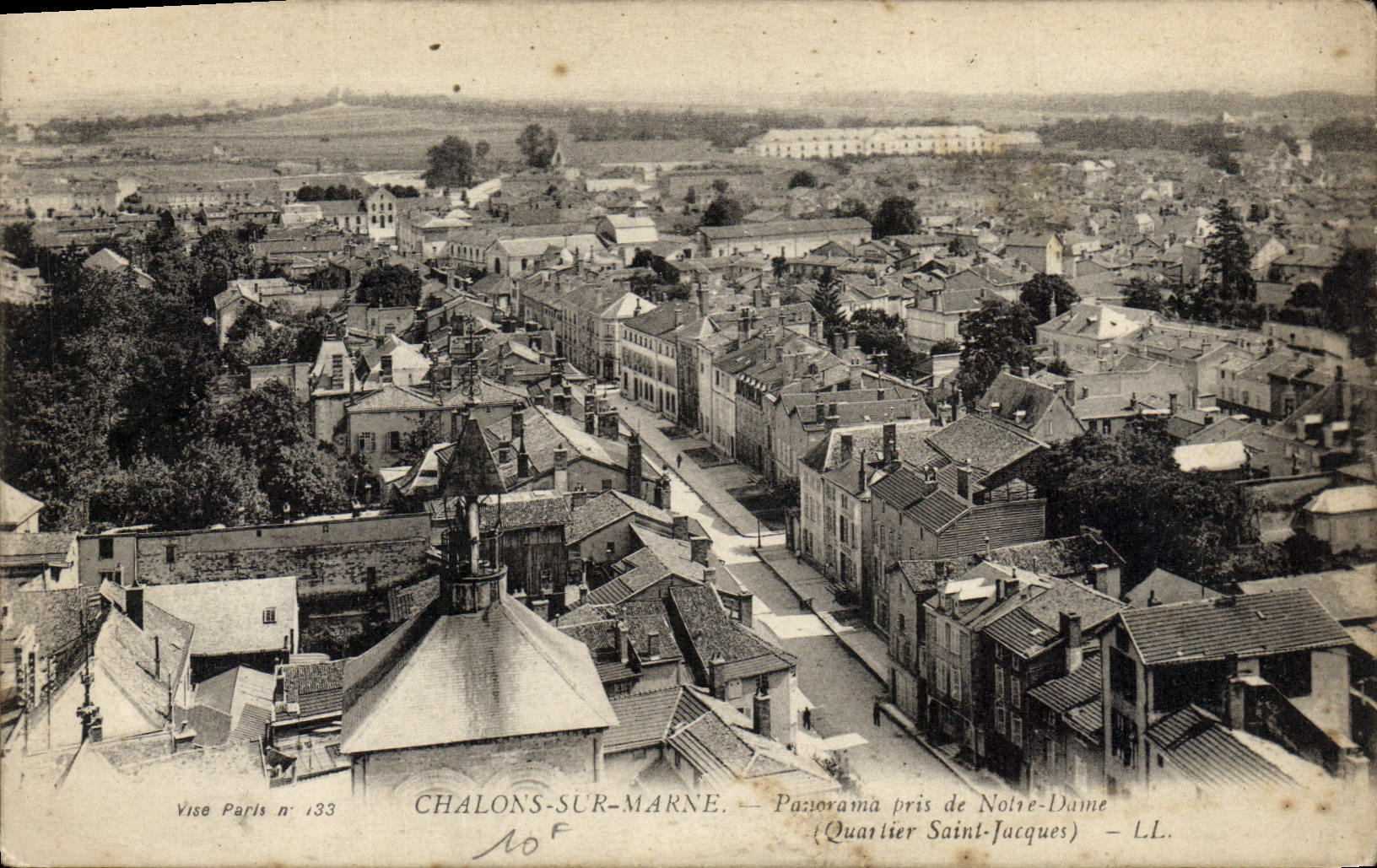 CPA Chalons Sur Marne Panorama pris de Notre Dame Quartier Saint Jacques