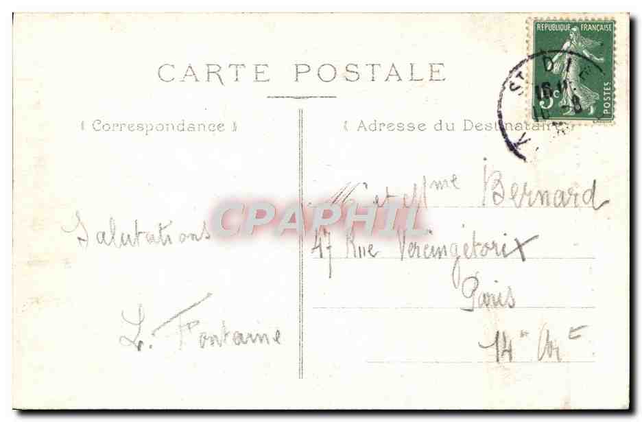 CPA Les Hautes Vosges Saint Die La Pierre Percee Pres de Taintrux — Rückseite