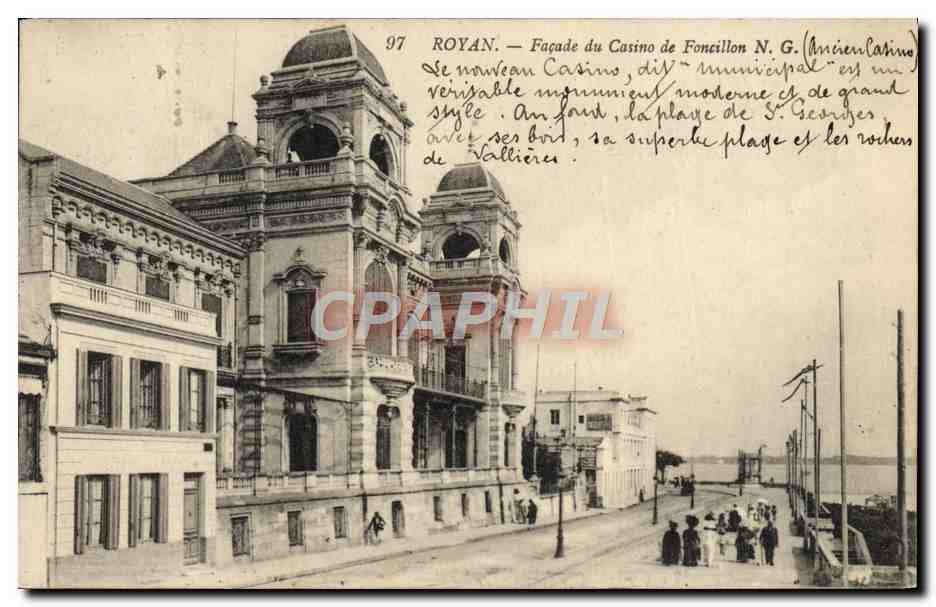 CPA Royan Facade du Casino De Foncillon