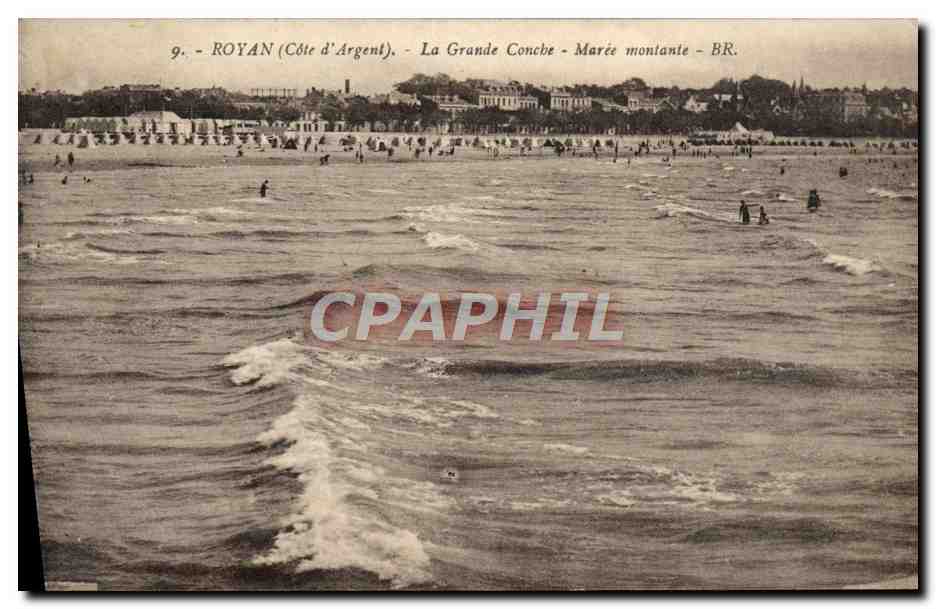 Royan (Côte d'Argent) — La Grande Conche — Marée montante — BR.