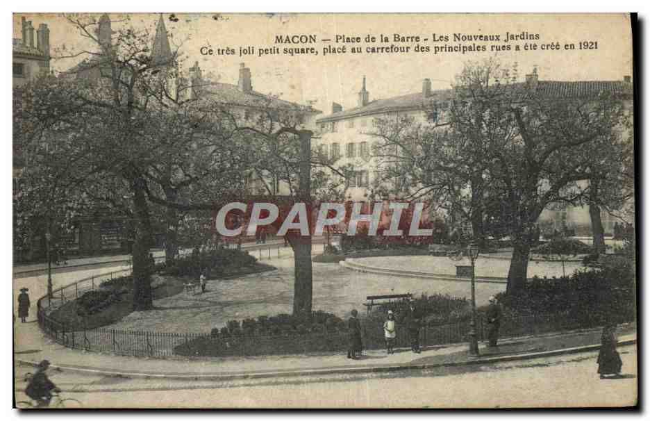 CPA Macon Place de la Barre Les Nouveaux jardins