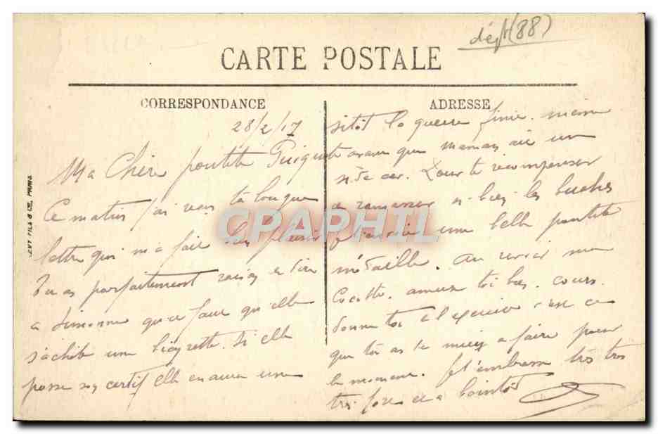 Domrémy — La Meuse et le Village — LL — Rückseite