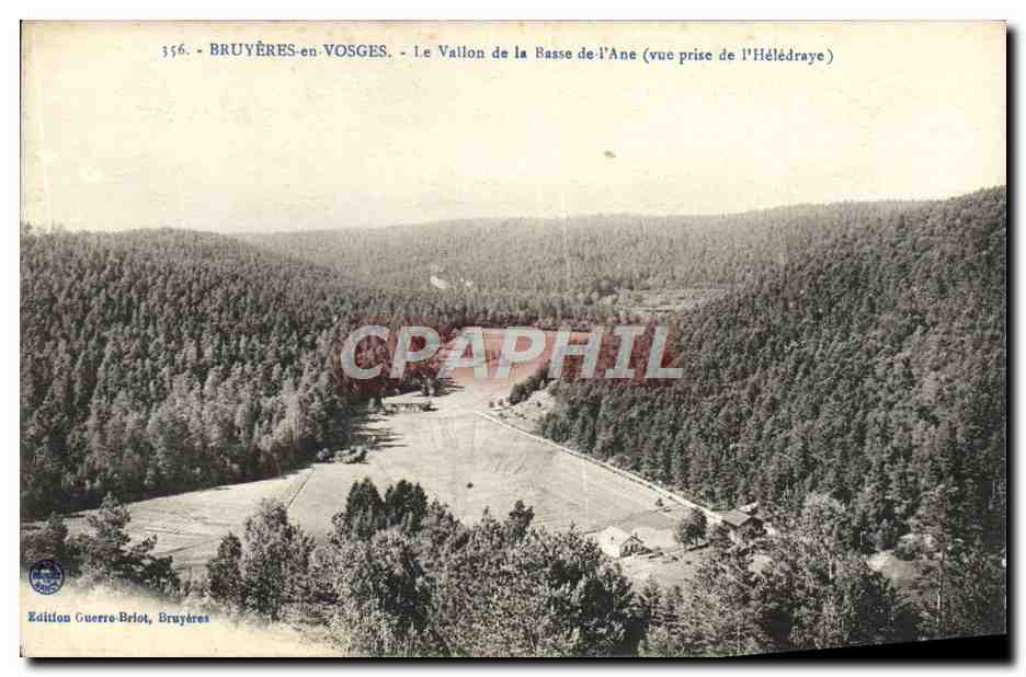 Bruyères-en-Vosges — Le Vallon de la Basse de l'Ane (vue prise de l'Hélédrye) — Édition Guerre-Briot, Bruyères