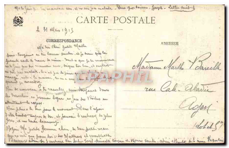 Saint-Pié (Vosges) — Vue vers l'Alsace, prise des hauteurs de la montagne Saint-Martin — éditeur A. Wulds, n° 10281 — Reverso