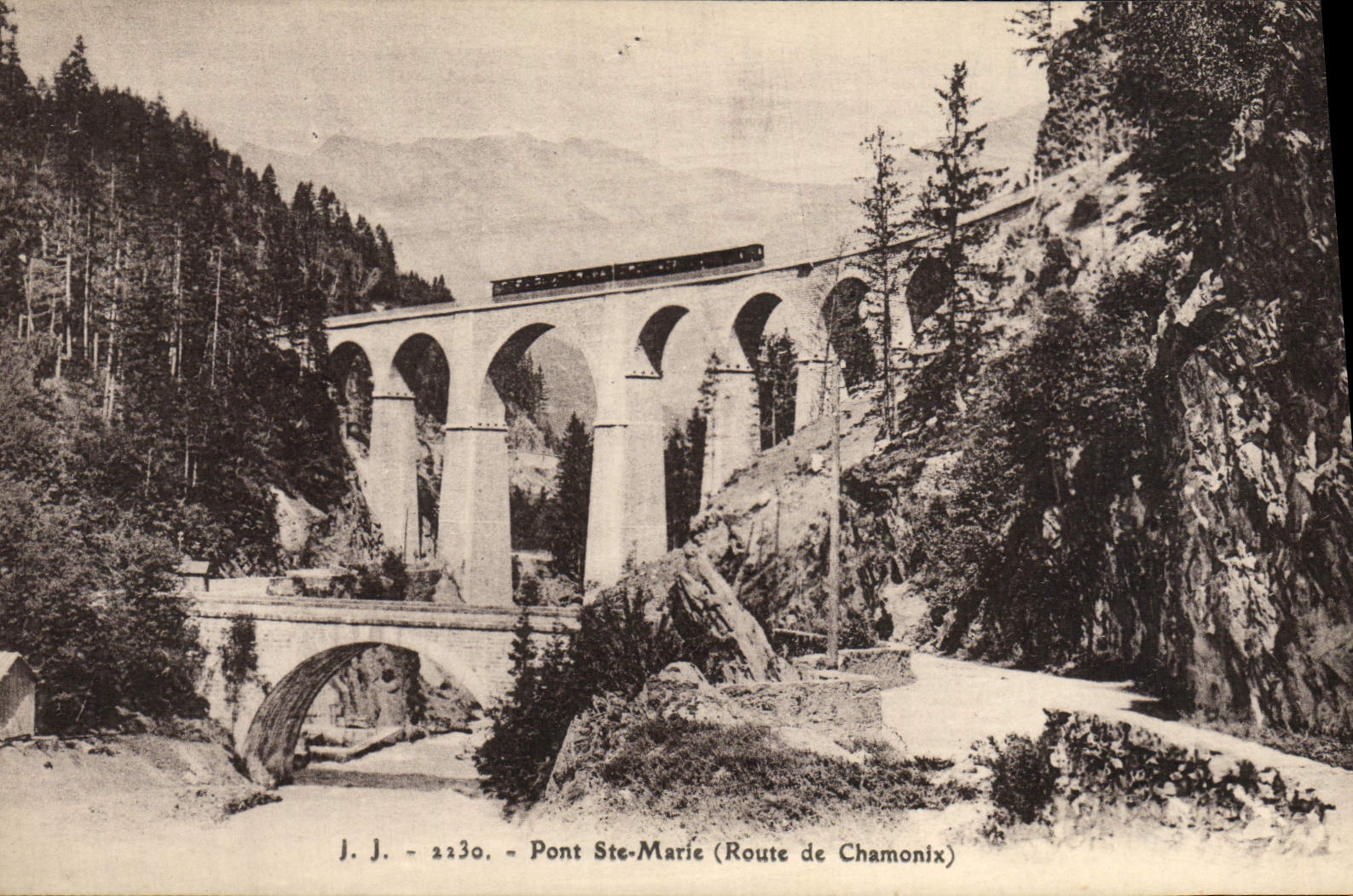 CPA Chamonix Pont Ste Marie Route de Chamonix