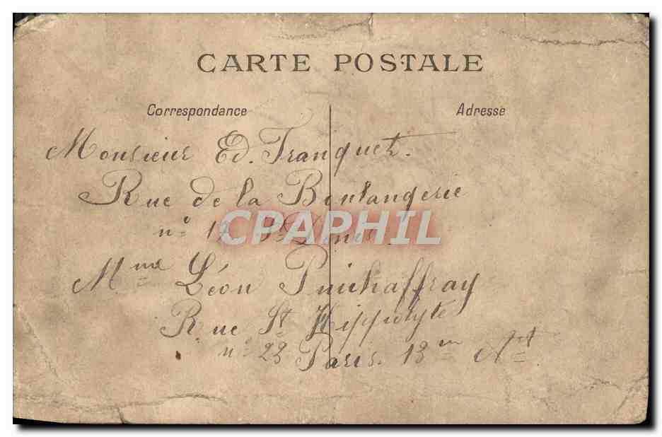 CPA Plan de Paris — Rückseite