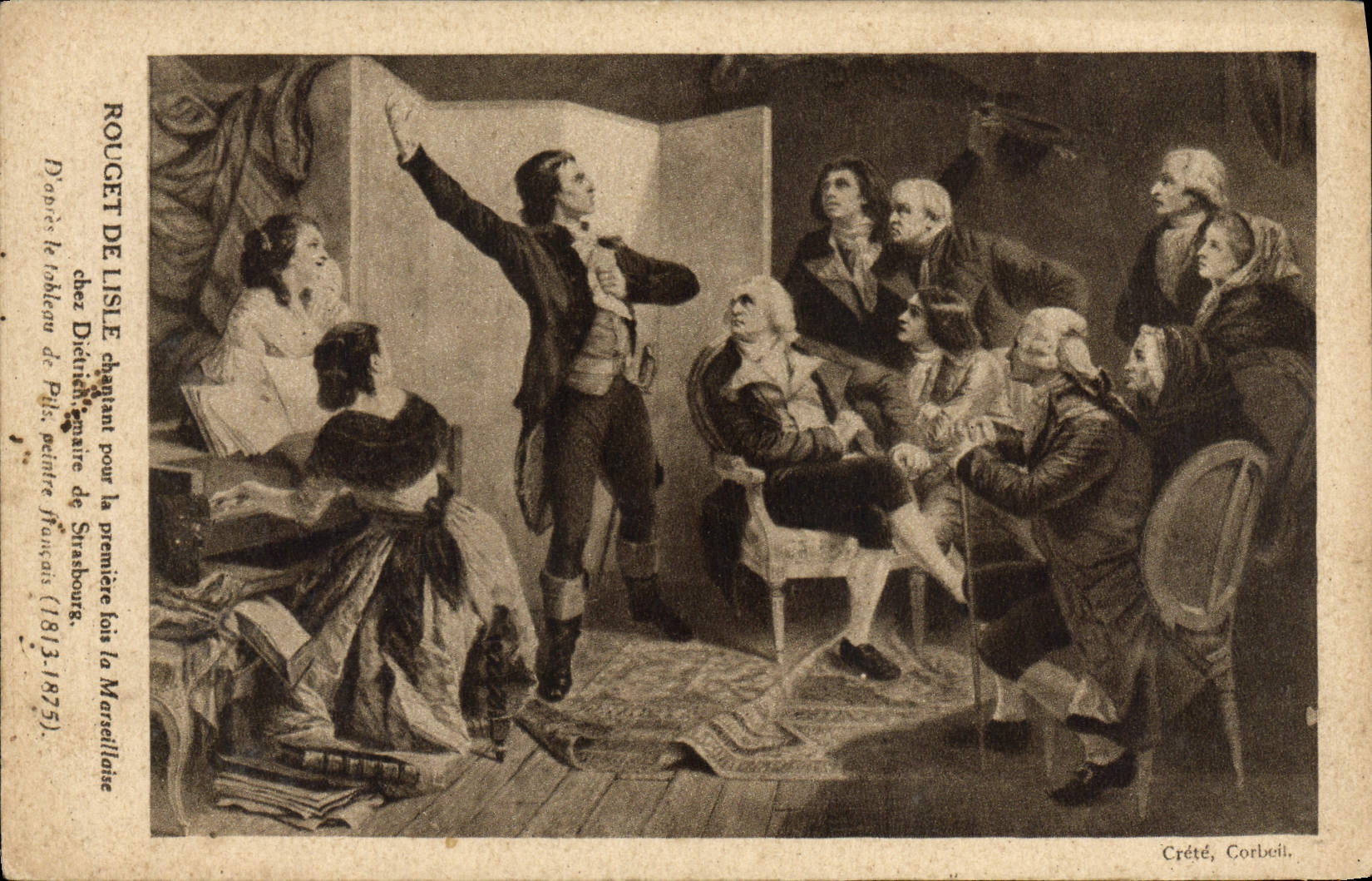 CPA Rouget de l'Isle chantant la Marseillaise Dietrich Strasbourg