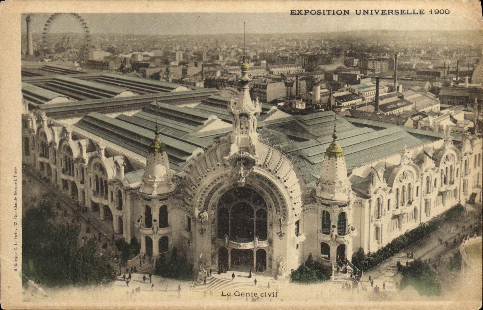 CPA Paris Exposition Universelle de 1900 Le Genie civil