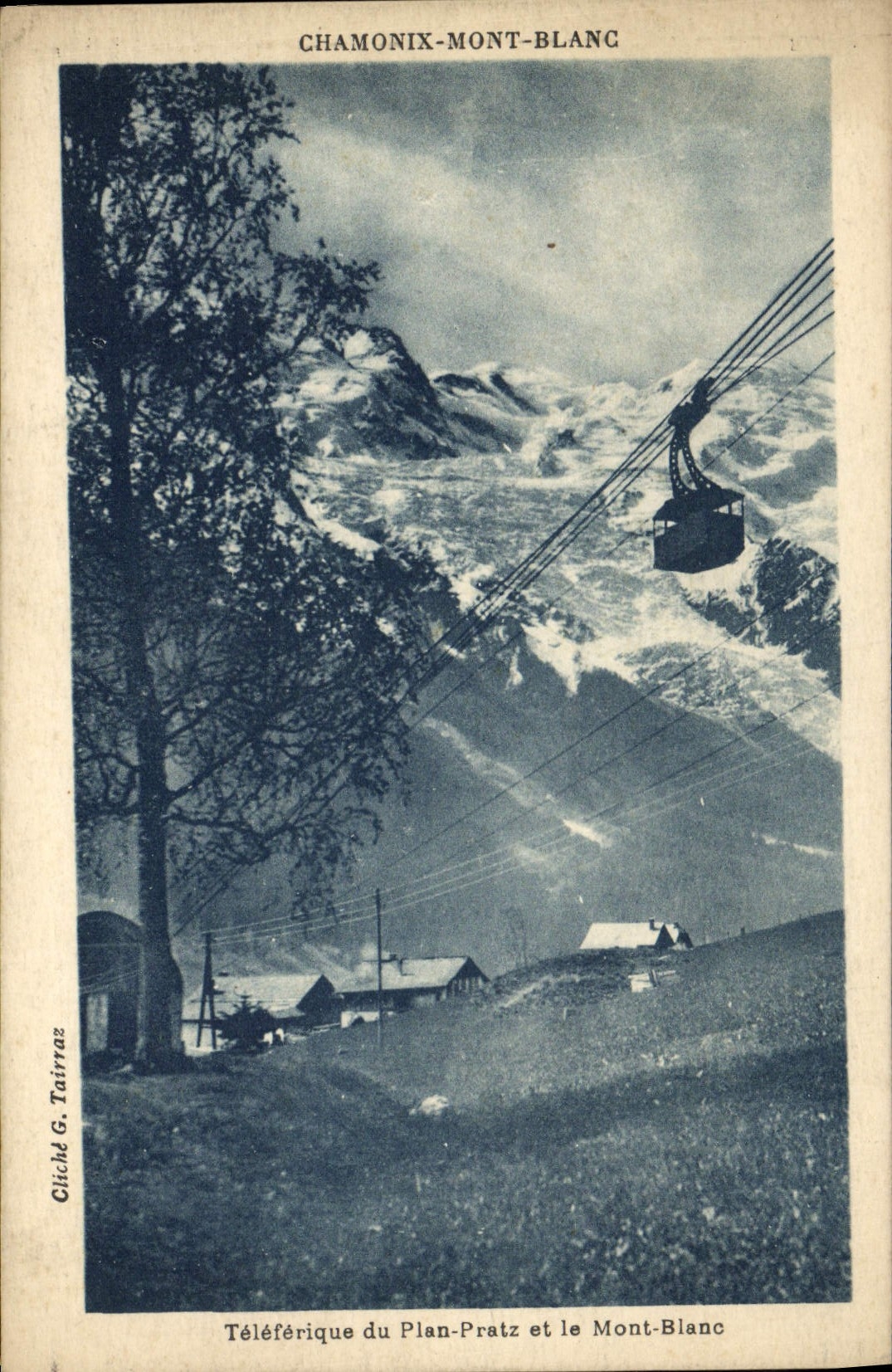 CPA Chamonix Mont Blanc Teleferique du Plan Cratz et le Mont Blanc 
