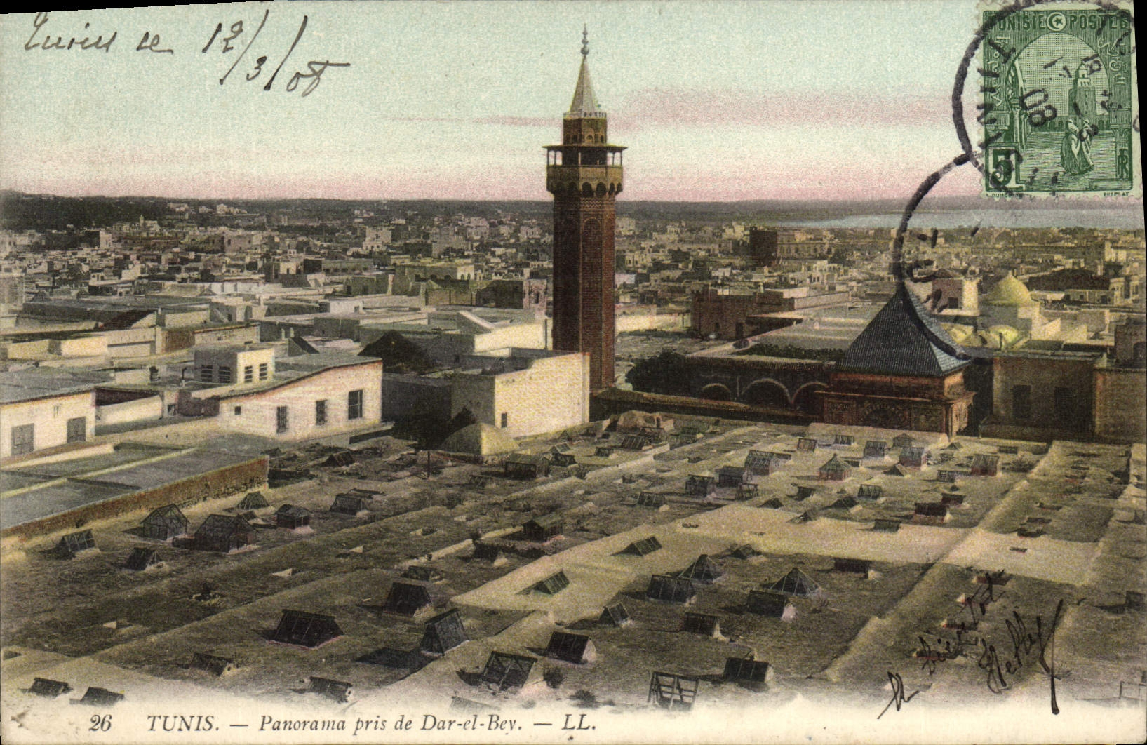 CPA Tunis Panorama Pris de Dar el Bey