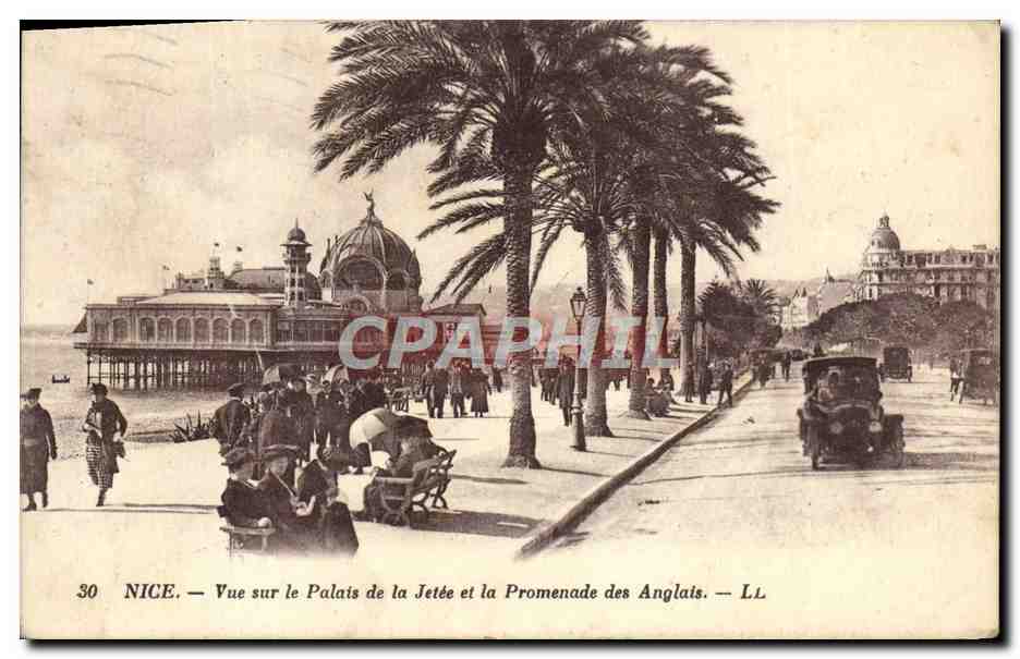 CPA Nice Vue Sur le Palais de la Jetee et la Promenade des Anglais