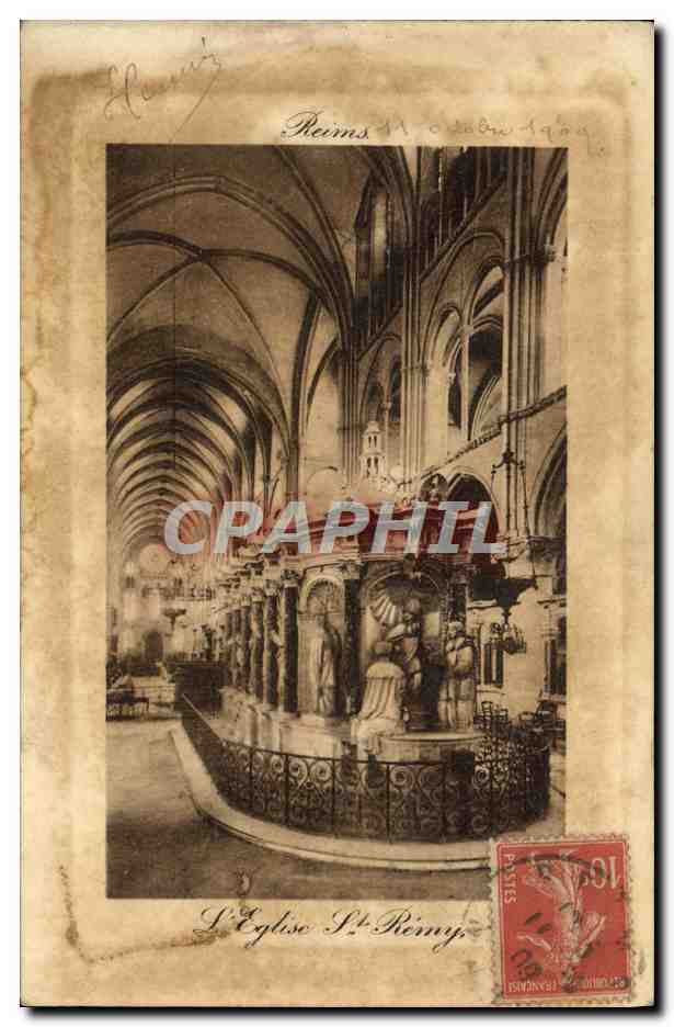CPA Reims L'eglise St Remy