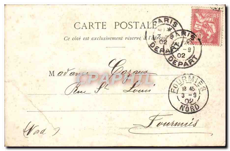 CPA Paris Avenue du Bois de Boulogne Arc de Triomphe — Rückseite