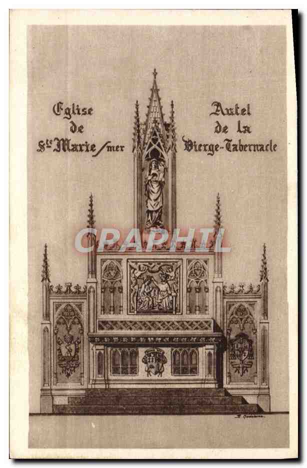 CPA Eglise de Ste Marie sur Mer Autel de la vierge tabernacle 