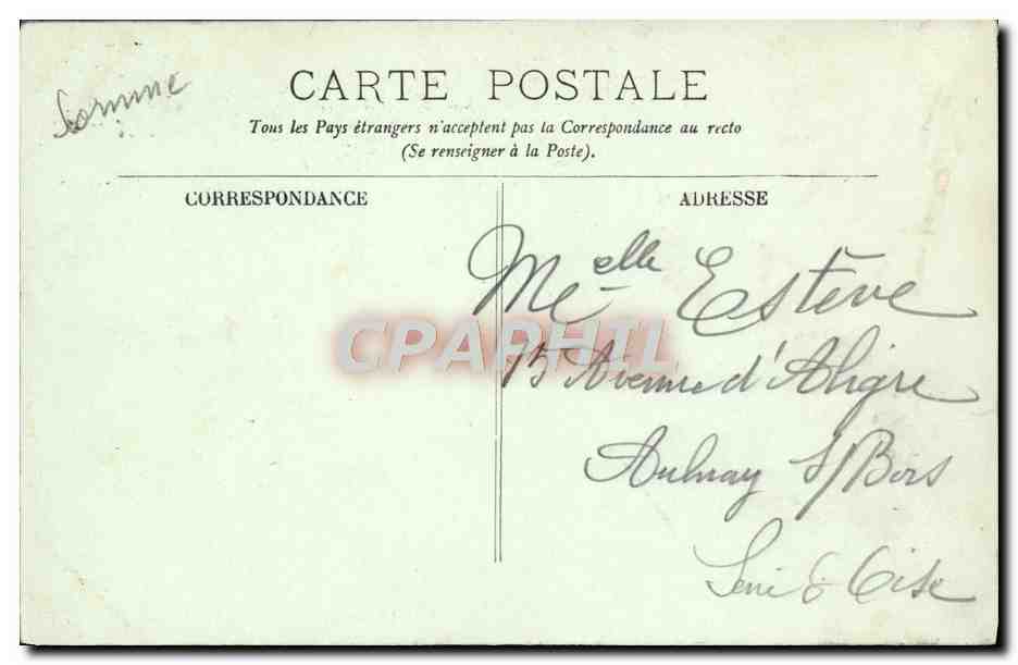 CPA Amiens L'Hopice Saint Victor — Verso