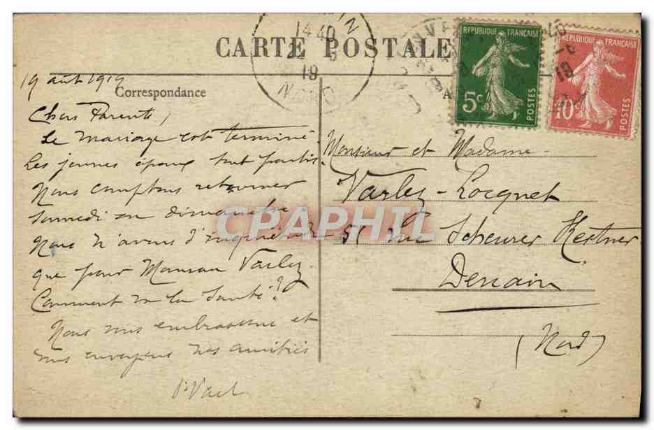 Le Puy - Vue générale prise du Réservoir (Alt. 630 m.) — L'Usine de coiffes à chapeaux — Éditeur Lé Vel v. L. Stré — Back