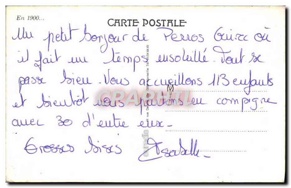 REPRO Au Depart je Vous Envoie Mes Amities Train — Rückseite