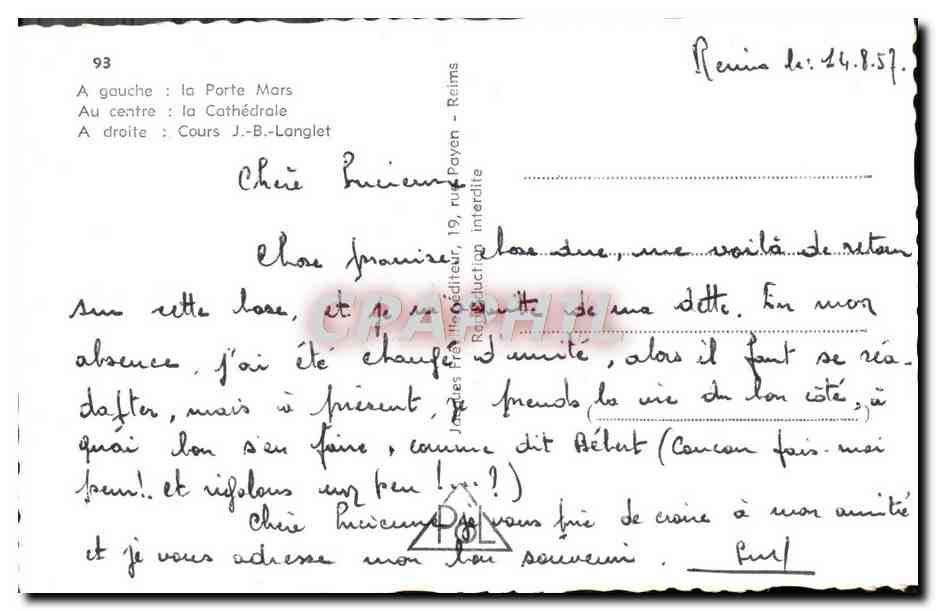 Reims — Souvenir de Reims — POL — Rückseite