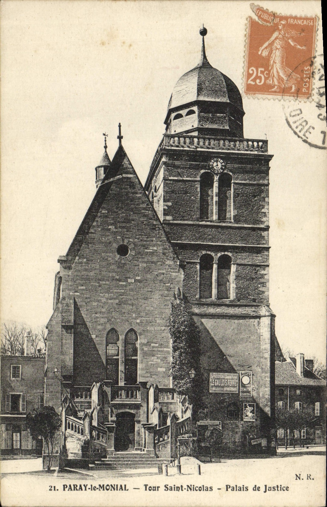 CPA Paray le Monial Tour Saint Nicoias Palais de Justice