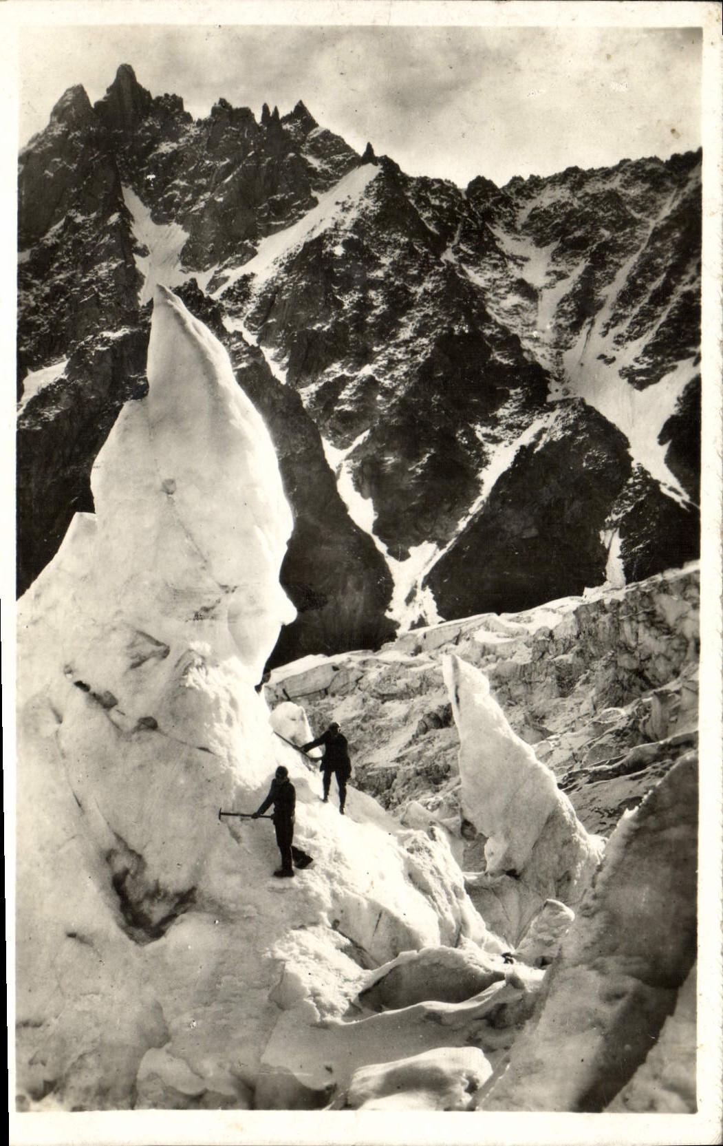 CPM Chamonix Seracs a la Jonction Ascension du Mont Blanc Alpinisme