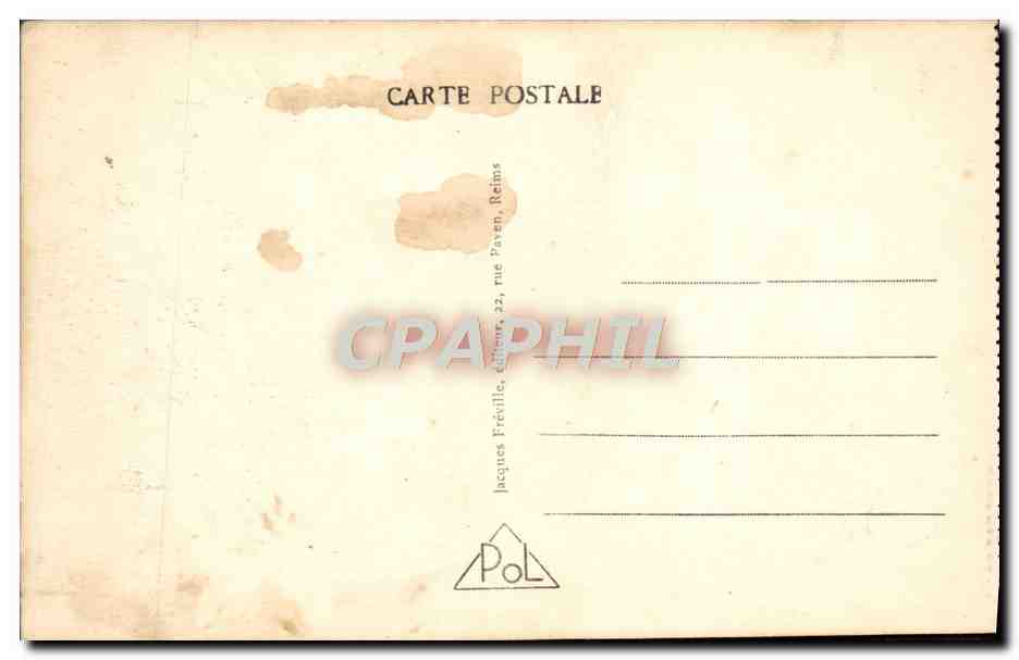 CPA Reims Place De La Republique La Porte Mars Et Le Monument Aux Morts — Verso
