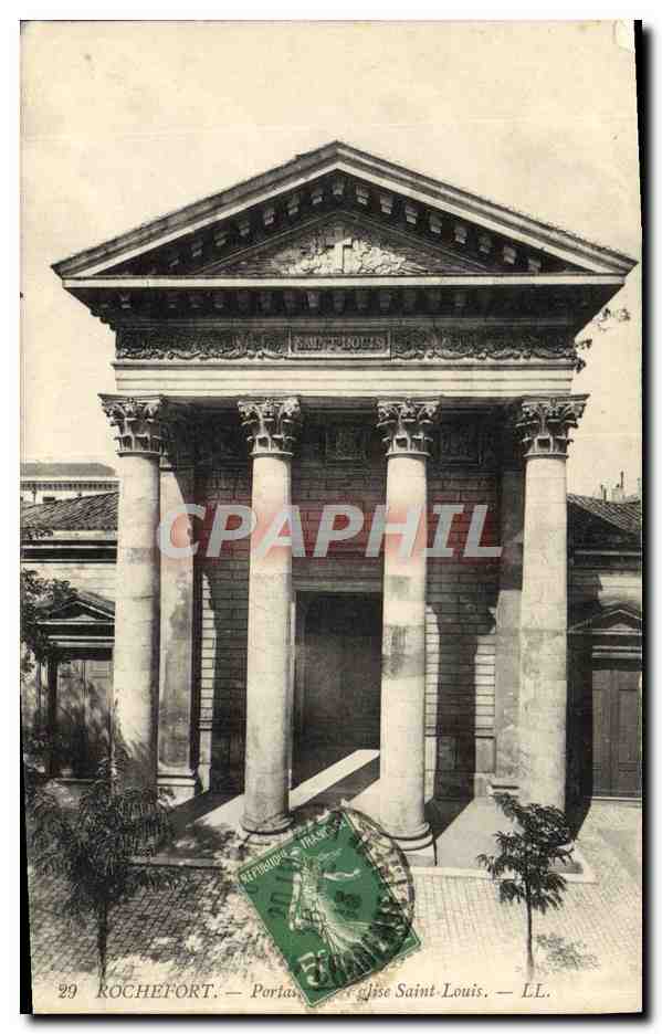 CPA Rochefort Portail Eglise Saint Louis