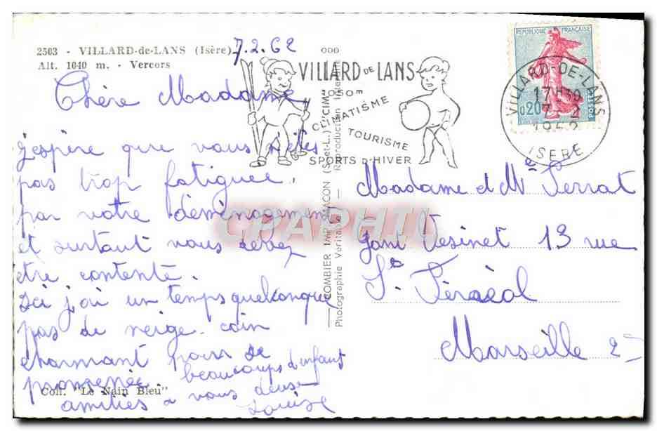 Villard-de-Lans et Vercors — (Isère) — Tourisme Sports d'Hiver — Verso