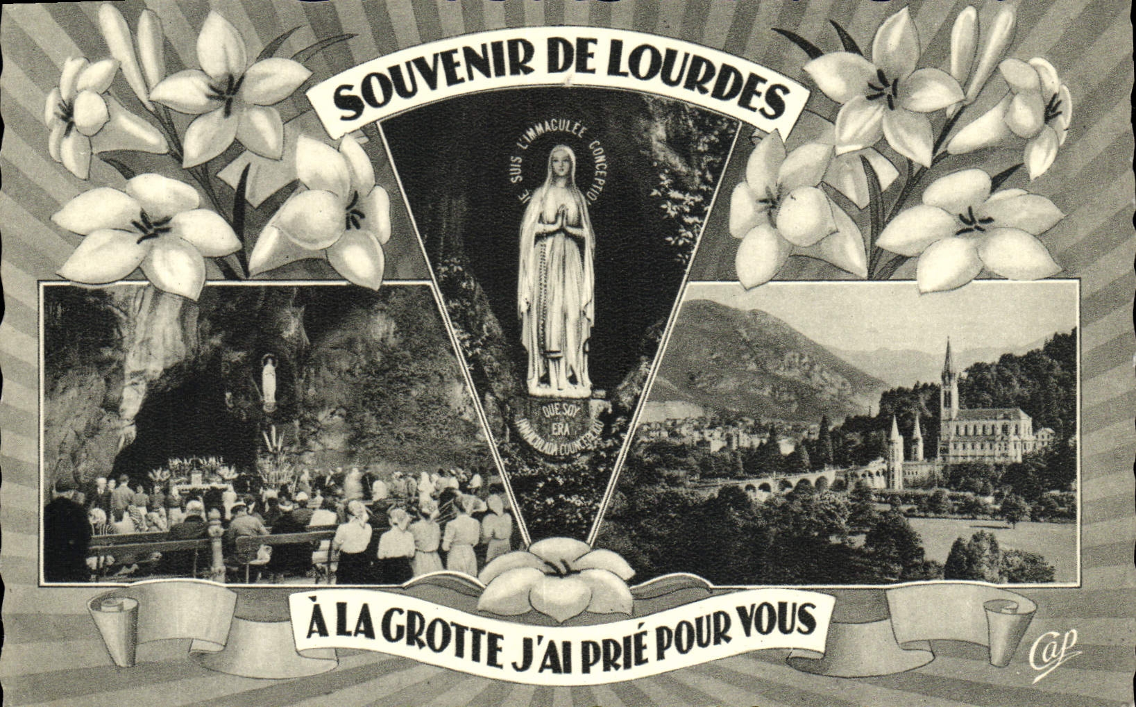 CPA Souvenir De Lourdes a La Grotte J'Ai Prie Pour Vous