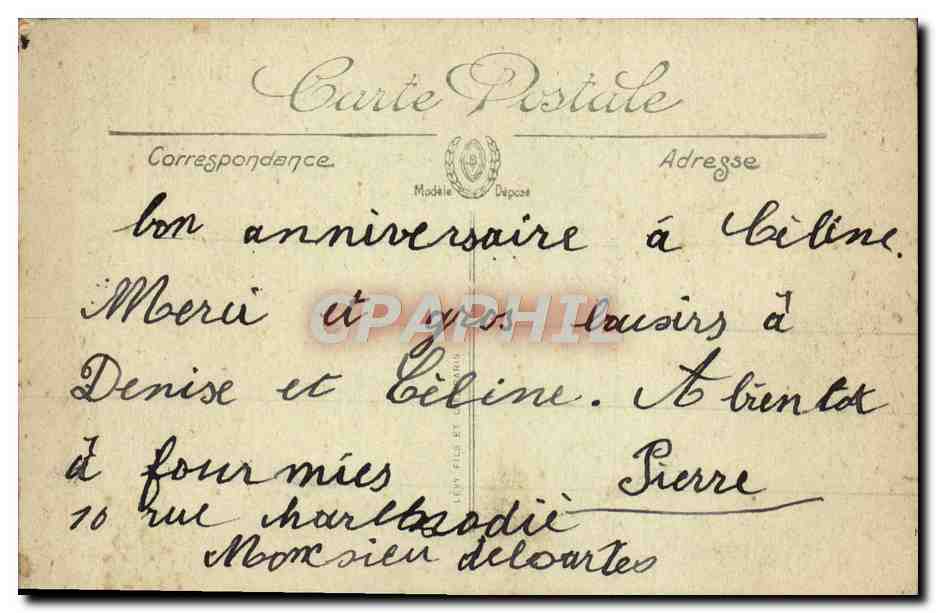 CPA Amiens La Cathedrale Le Portail — Rückseite