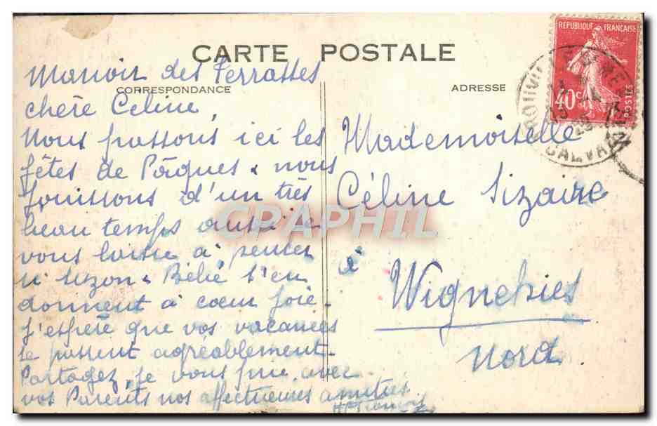 CPA Trouville La Reine Des Plages Le Casino — Verso