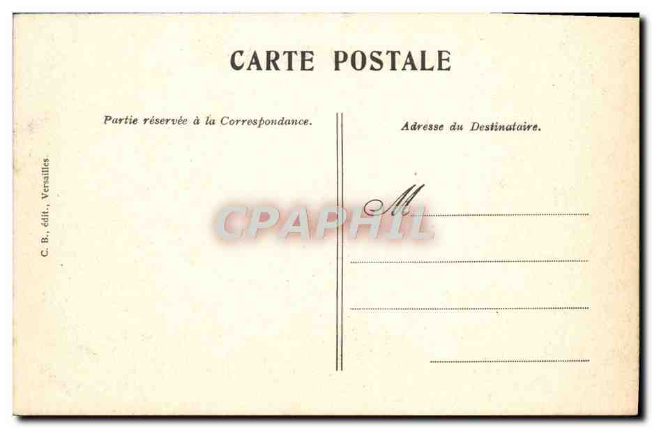 CPA Versailles Chambre De Marie Antoinette — Rückseite