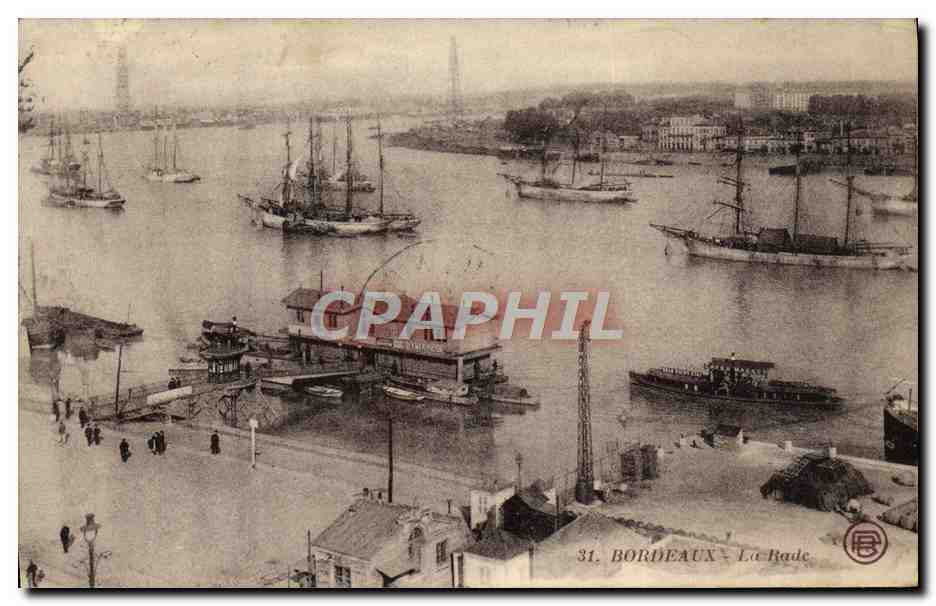 CPA Bordeaux La Rade Bateaux