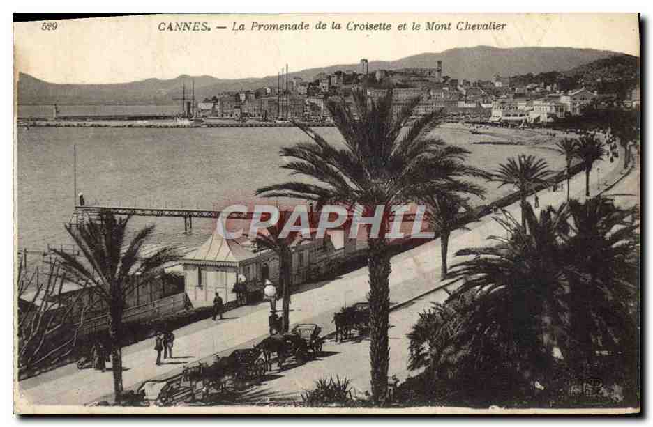 CPA Cannes La Promenade De La Croisette Et Le Mont Chevalier