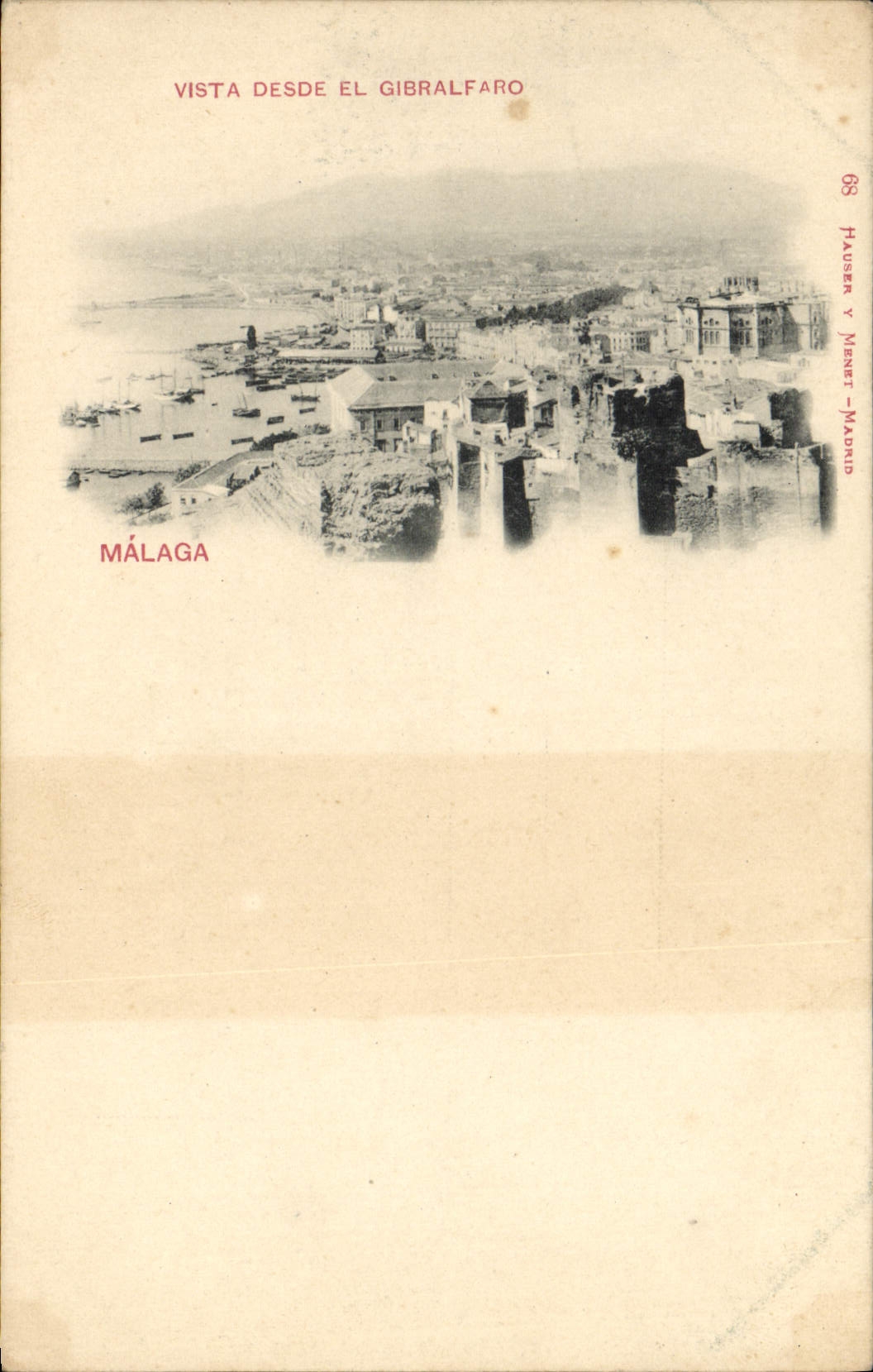 CPA Vista Desde El Gibralfaro Malaga