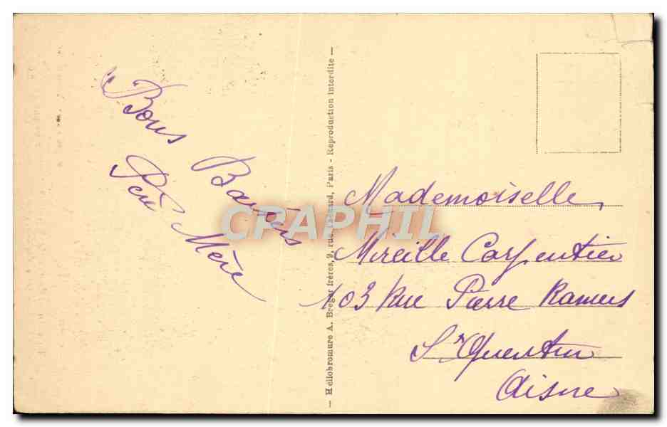 CPA Denain Souvenir a Mos Enfants Morts a La Grande Guerre Militaria — Rückseite