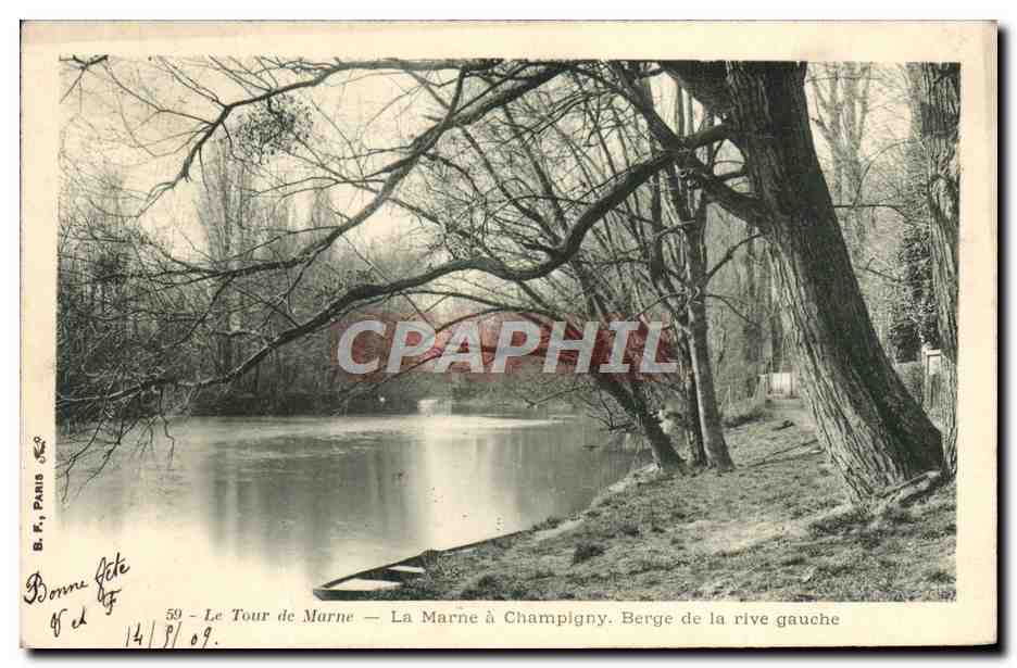 Die Marne bei Champigny — Ufer der linken Seite — B. F., Paris, n°50