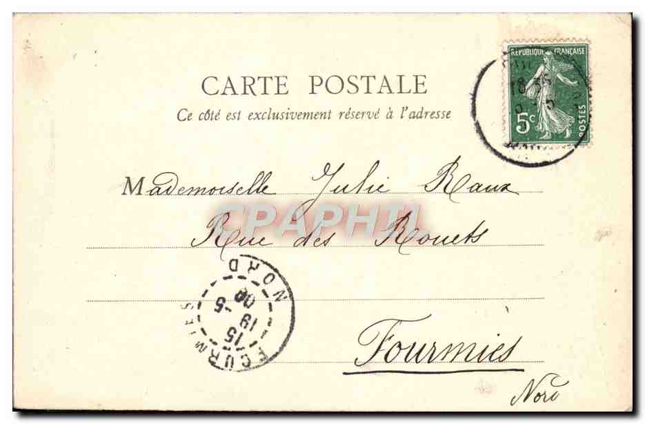 Die Marne bei Champigny — Ufer der linken Seite — B. F., Paris, n°50 — Rückseite