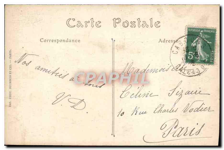 CPA Cabourg La Digue Promenade Et Le Casino — Verso