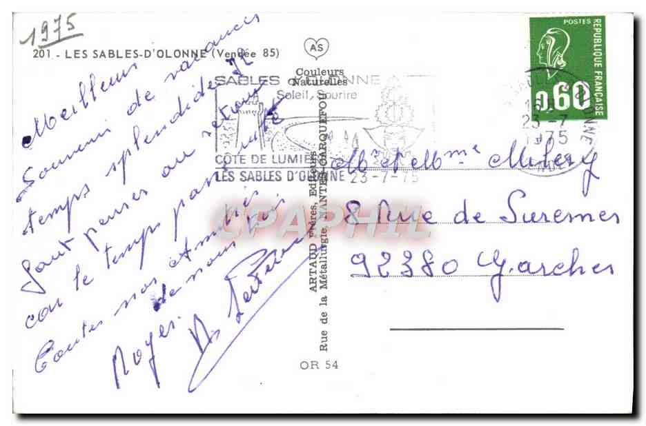 CPM Les Sables D'Olonne Remblai Pironniere Embarcadere Le port Piscine Parterres — Back