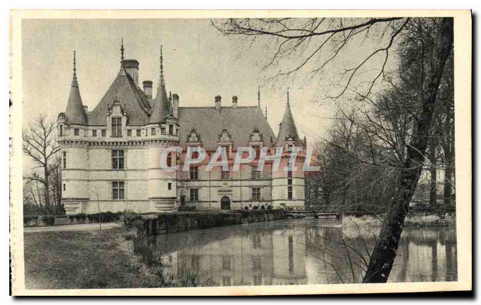 CPA Chateau D'Azay Le Rideau Face Est
