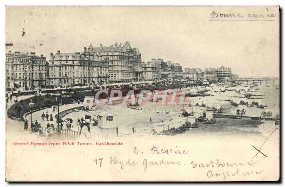 CPA Grand Parade From Wish Tower Eastbourne
