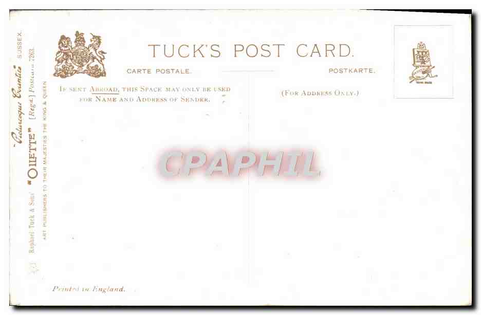 CPA Pittleworth Bridge Sussex Peche Pecheur — Rückseite