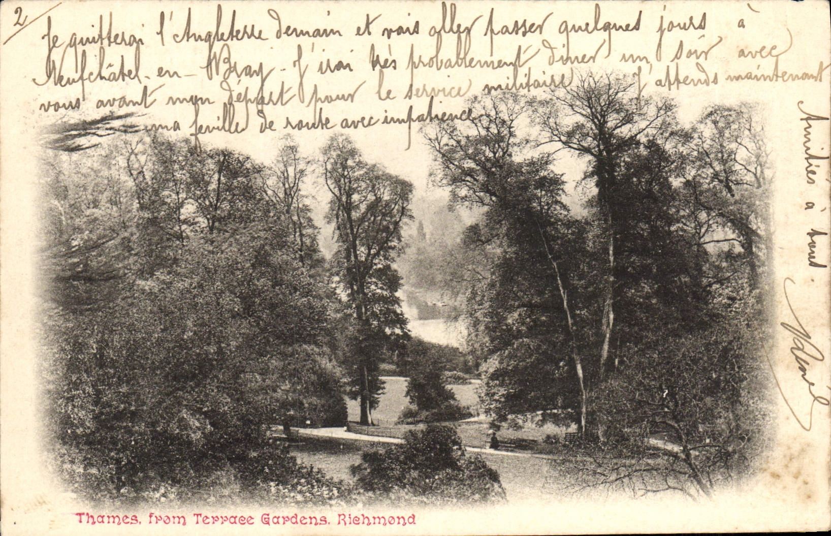 CPA Thames From Terrace Gardens Richmond