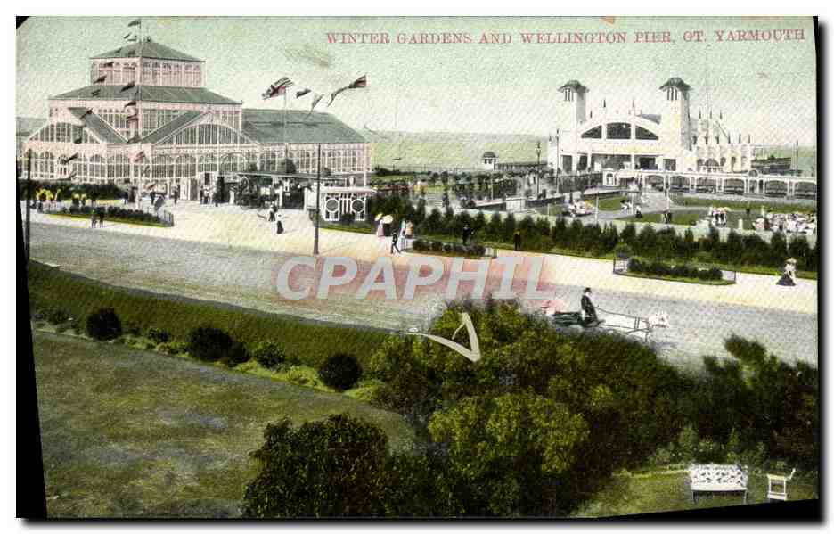 CPA Winter Gardens And Wellington Pier Gt Yarmouth