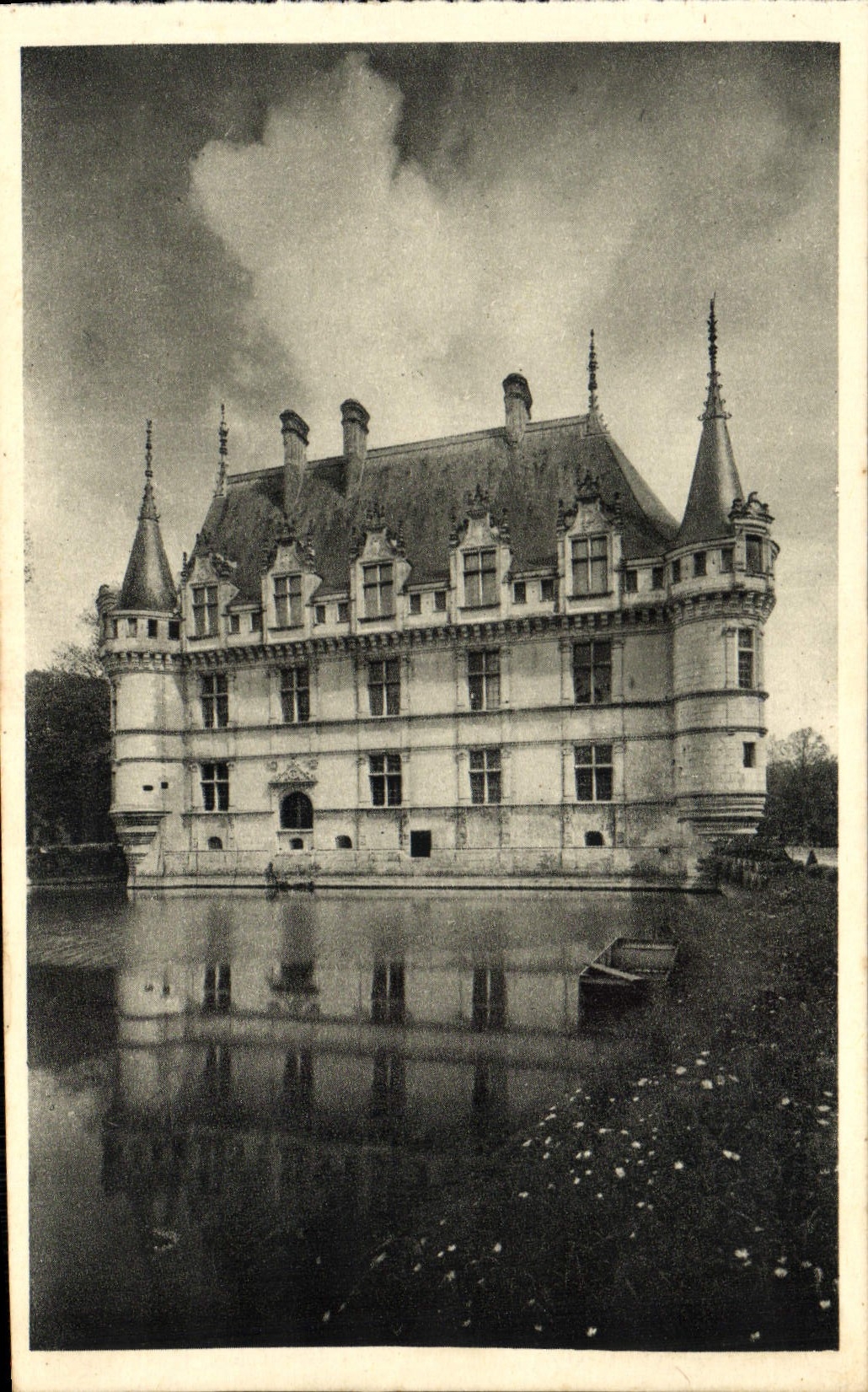 CPA Chateau D'Azay Le Rideau Face Ouest Le Vivier