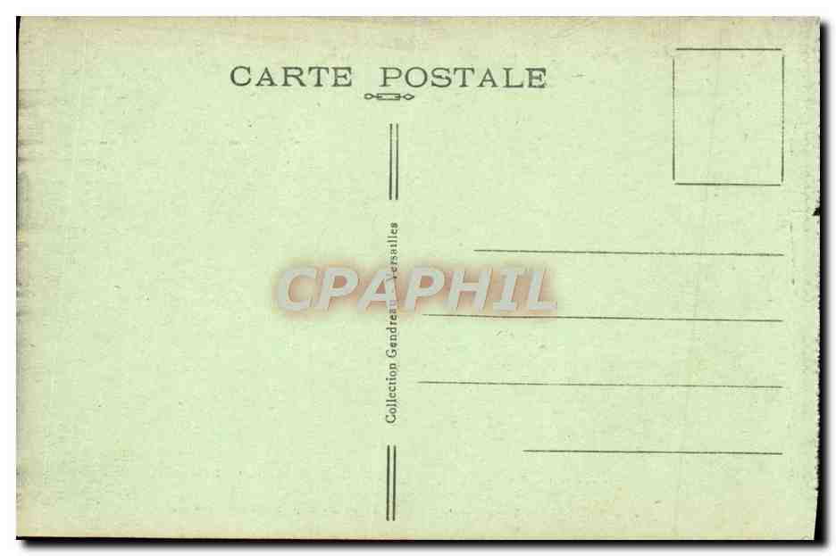CPA Palais De Versailles Salon Du Grand Couvert la table ayant servi a la signature du Traite de Paix Militaria — Verso