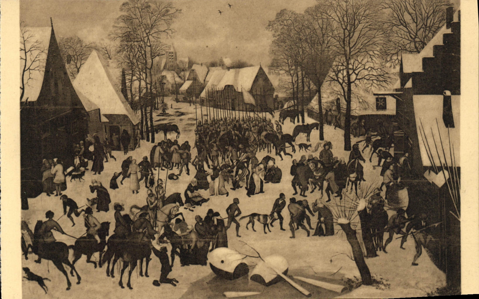 CPA P Brueghel II Dit d'Enfer Le Massacre Des Innocents Musee De Bruxelles