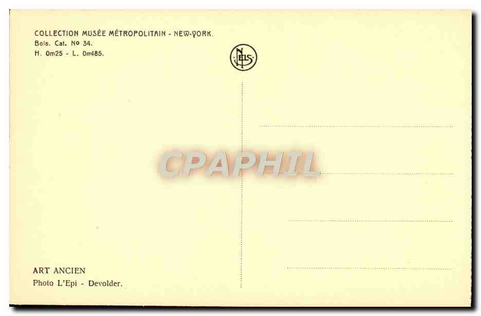 CPA Portrait D'Un Moine Hugo Vander Goes — Verso